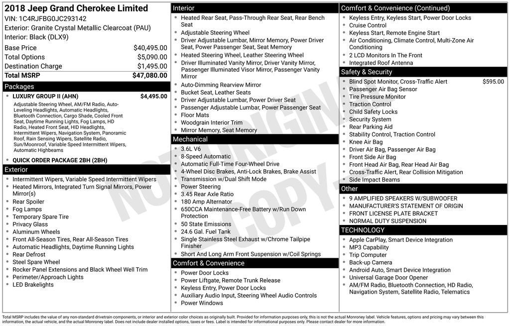 2018 Jeep Grand Cherokee Limited