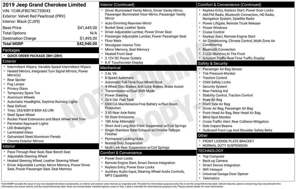 2019 Jeep Grand Cherokee Limited