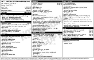 2018 Chevrolet Camaro 2SS