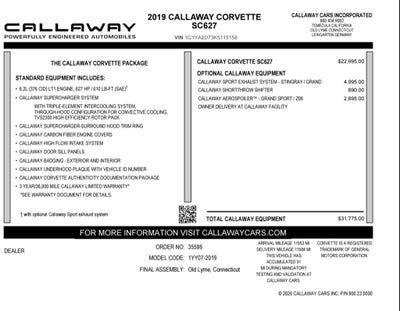 2019 Chevrolet Corvette Stingray 1LT