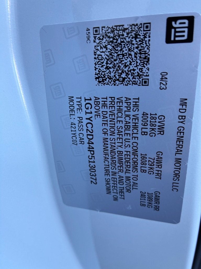 2023 Chevrolet Corvette Stingray 3LT
