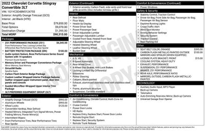 2022 Chevrolet Corvette Stingray 3LT