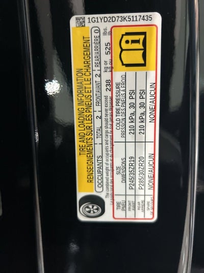 2019 Chevrolet Corvette Stingray 2LT