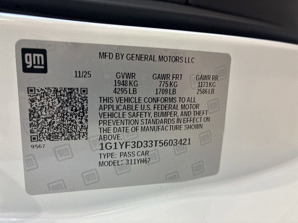 2026 Chevrolet Corvette Z06 3LZ