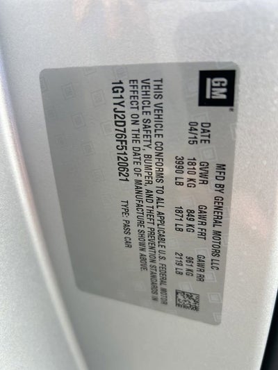 2015 Chevrolet Corvette Stingray Z51 2LT