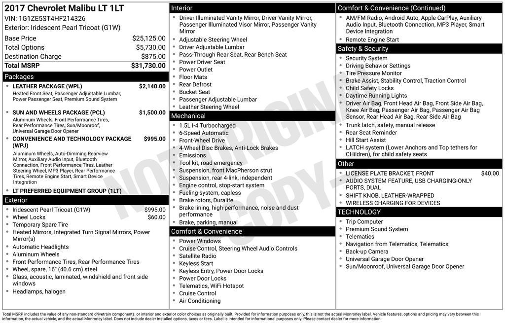 2017 Chevrolet Malibu LT