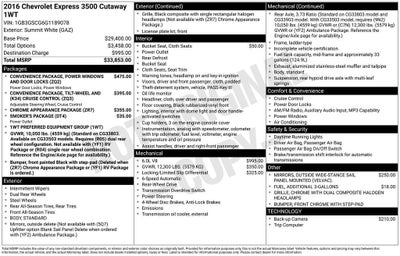 2016 Chevrolet Express Cutaway 3500 VAN 159"