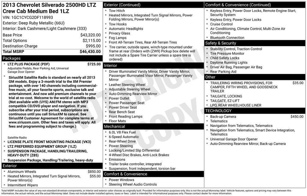 2013 Chevrolet Silverado 2500 HD LTZ