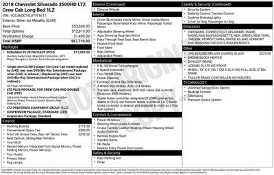 2018 Chevrolet Silverado 3500 HD LTZ