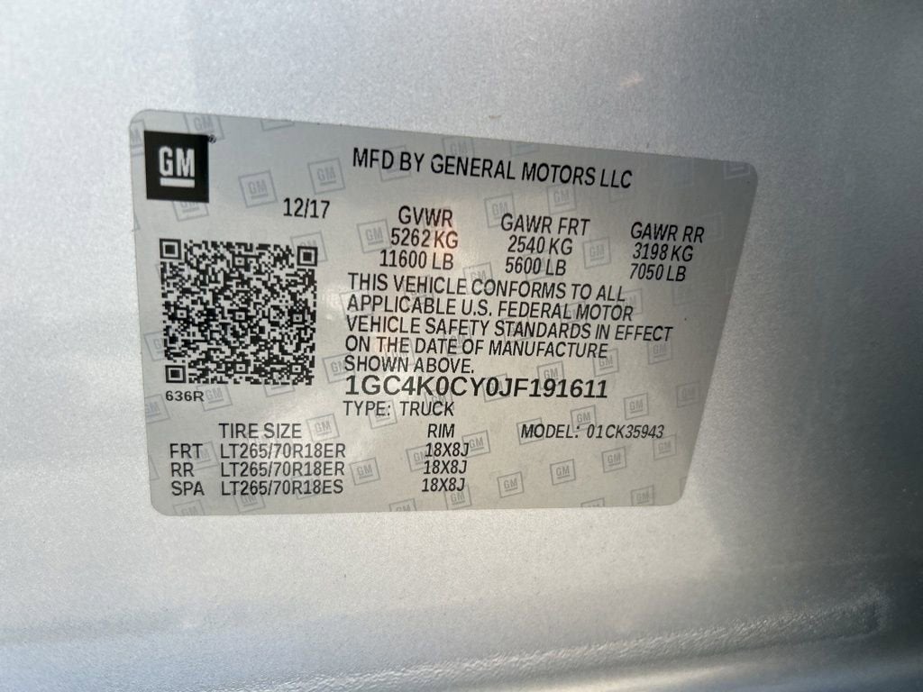 2018 Chevrolet Silverado 3500 HD LTZ