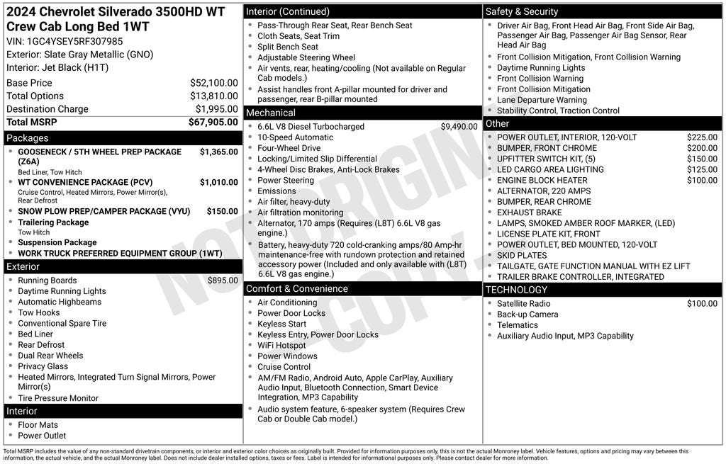 2024 Chevrolet Silverado 3500 HD WT DRW