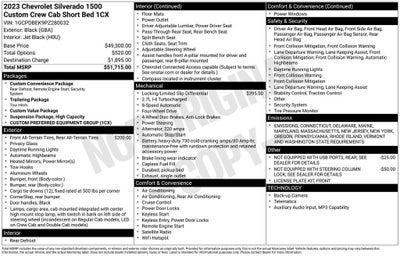 2023 Chevrolet Silverado 1500 Custom