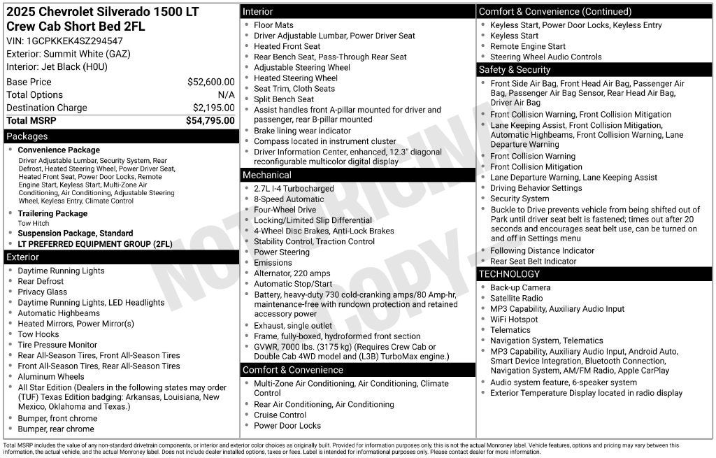 2025 Chevrolet Silverado 1500 LT (2FL)