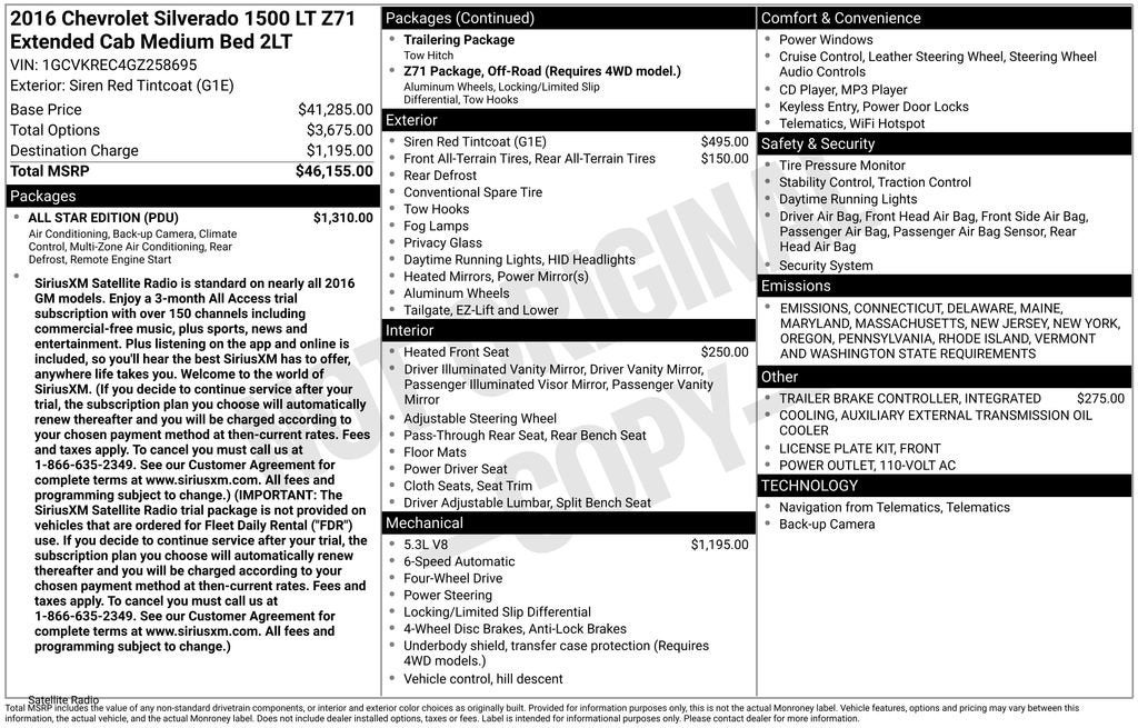 2016 Chevrolet Silverado 1500 LT