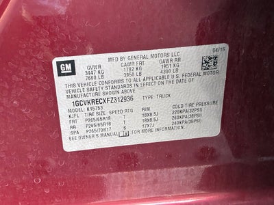 2015 Chevrolet Silverado 1500 LT