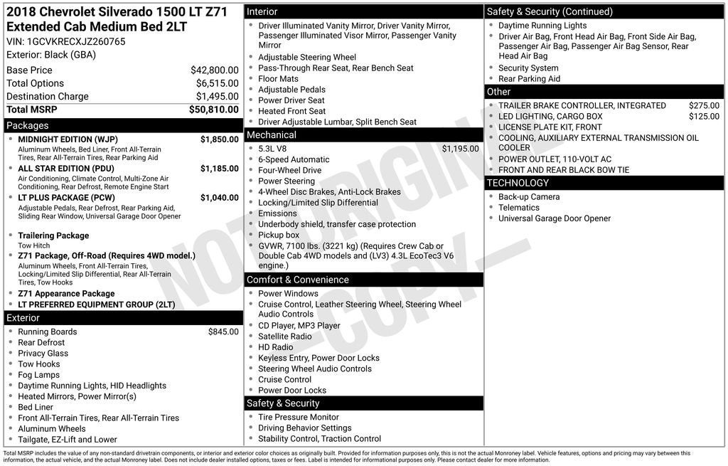 2018 Chevrolet Silverado 1500 LT