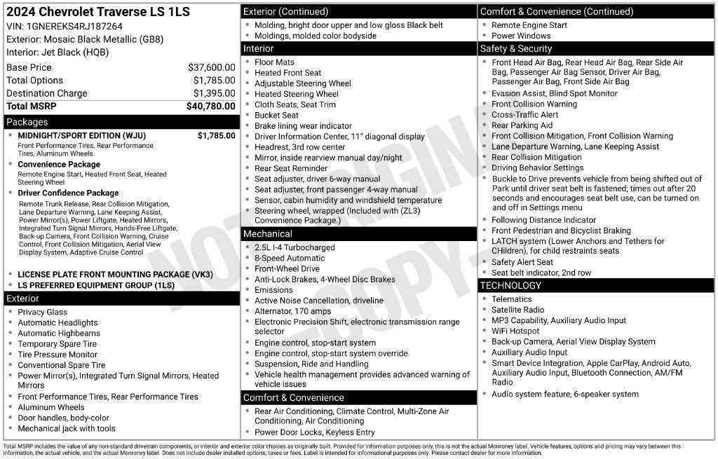 2024 Chevrolet Traverse LS