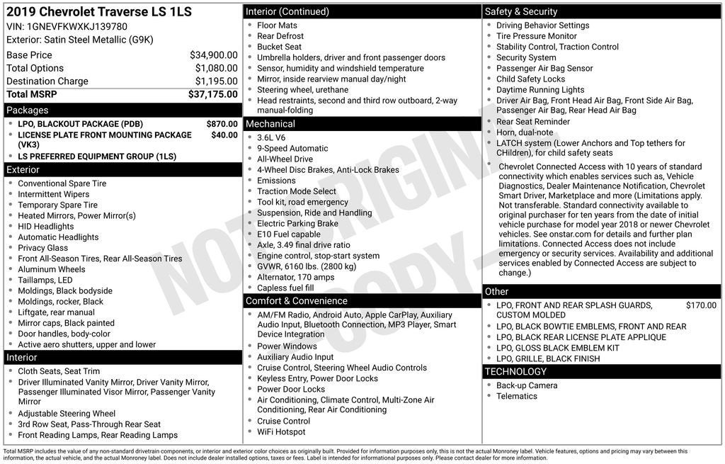 2019 Chevrolet Traverse LS