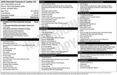 2020 Chevrolet Traverse LT Leather