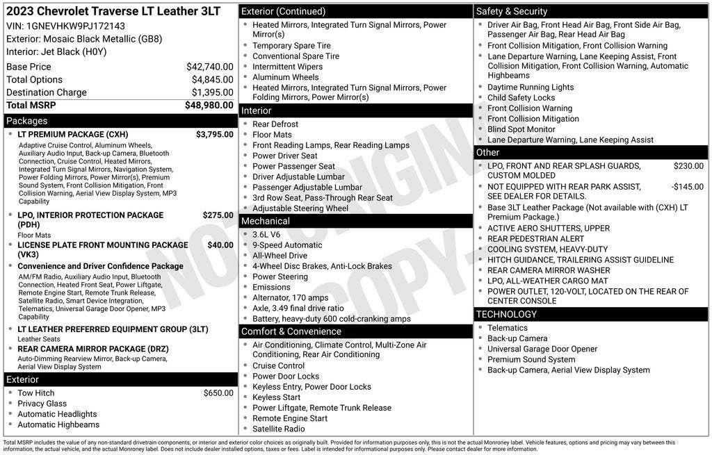 2023 Chevrolet Traverse LT Leather