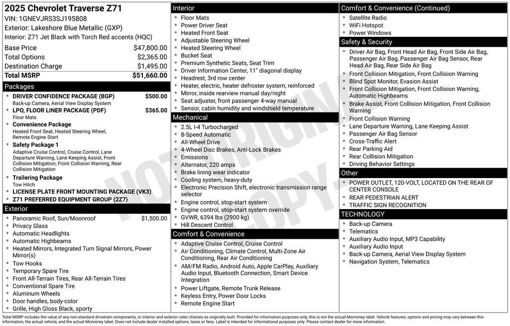 2025 Chevrolet Traverse Z71