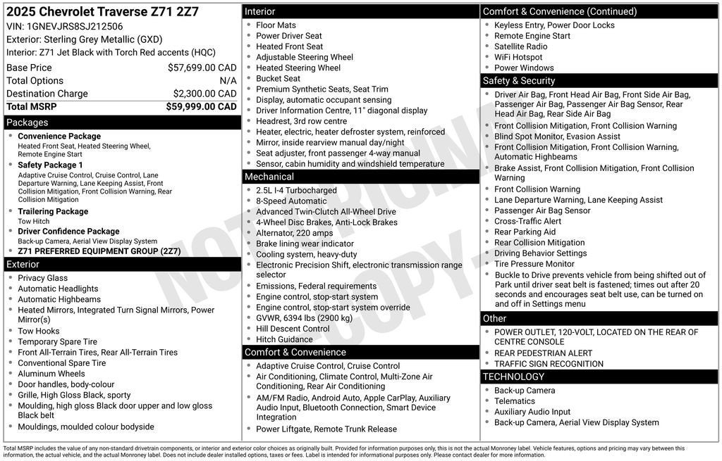 2025 Chevrolet Traverse Z71