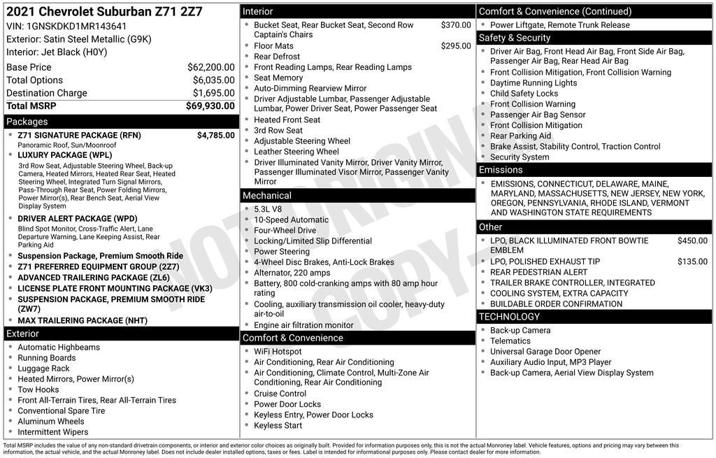 2021 Chevrolet Suburban Z71