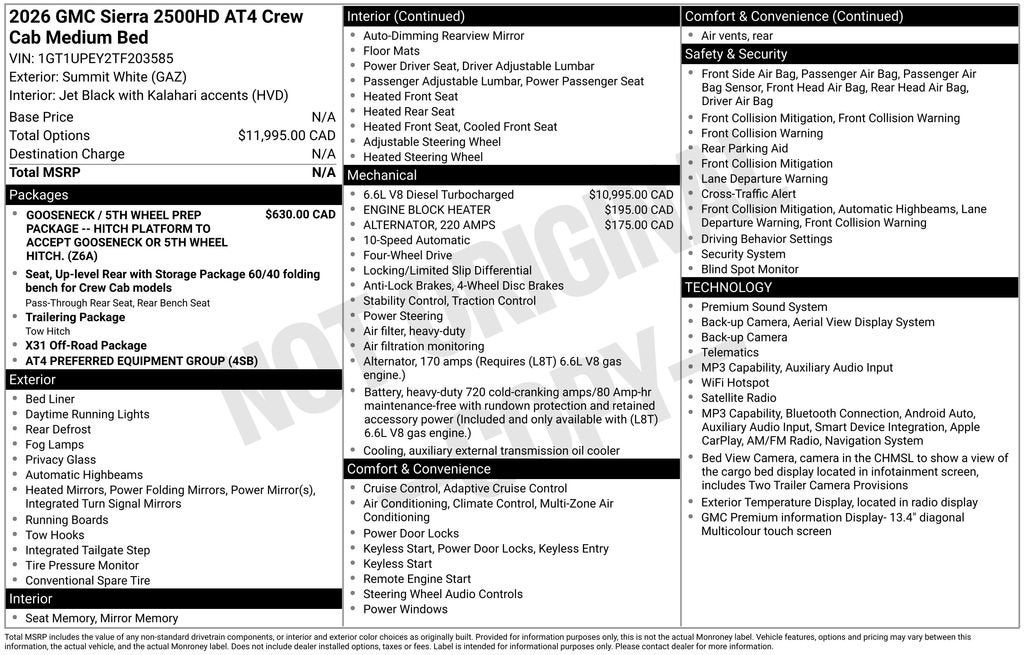 2026 GMC Sierra 2500 HD AT4
