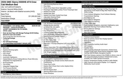 2026 GMC Sierra 2500 HD AT4