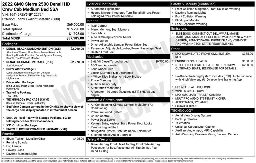 2022 GMC Sierra 2500 HD Denali