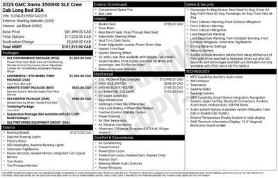 2025 GMC Sierra 3500 HD SLE DRW