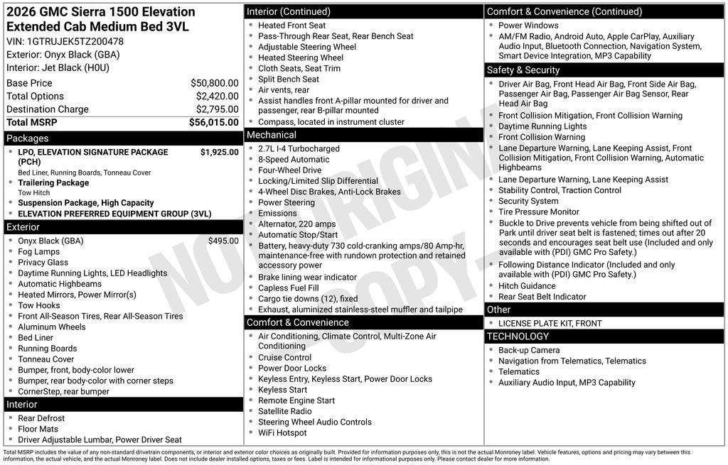 2026 GMC Sierra 1500 Elevation