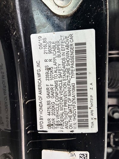 2019 Honda Accord Sedan Sport 1.5T