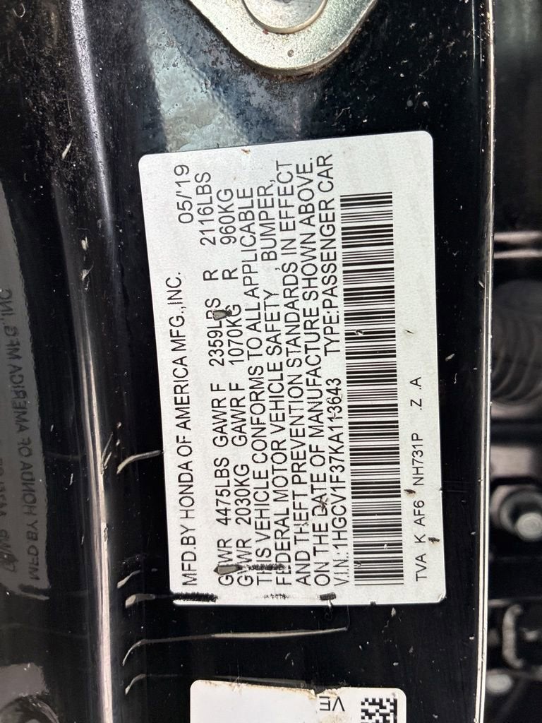 2019 Honda Accord Sedan Sport 1.5T