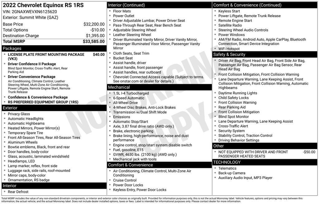 2022 Chevrolet Equinox RS