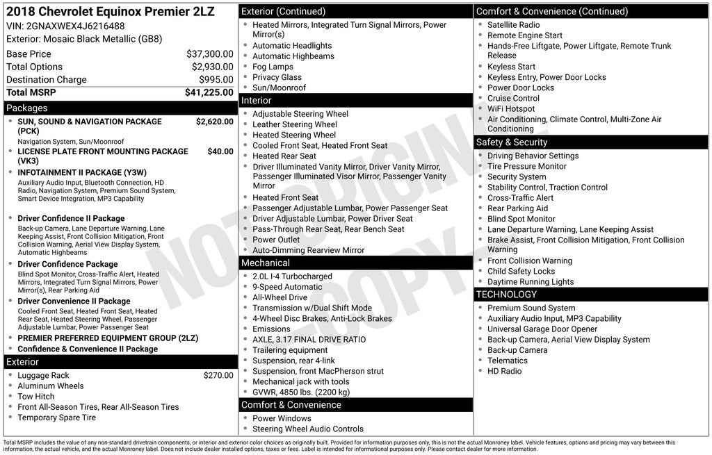 2018 Chevrolet Equinox Premier
