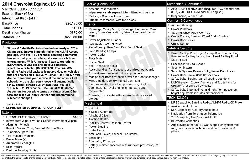2014 Chevrolet Equinox LS