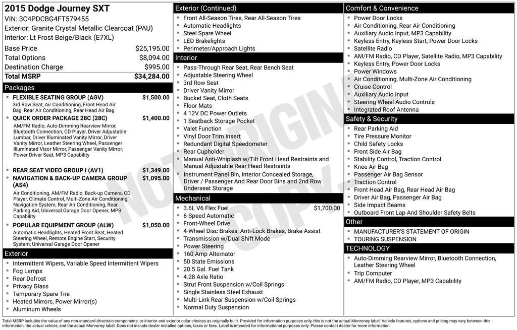 2015 Dodge Journey SXT