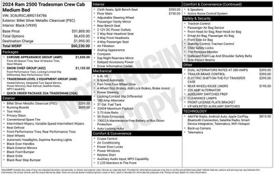 2024 RAM 2500 Tradesman Crew Cab 4x4 6'4" Box