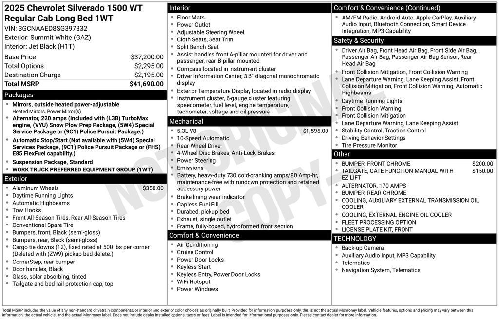 2025 Chevrolet Silverado 1500 WT