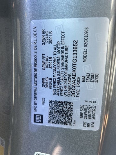 2026 Chevrolet Silverado 1500 WT