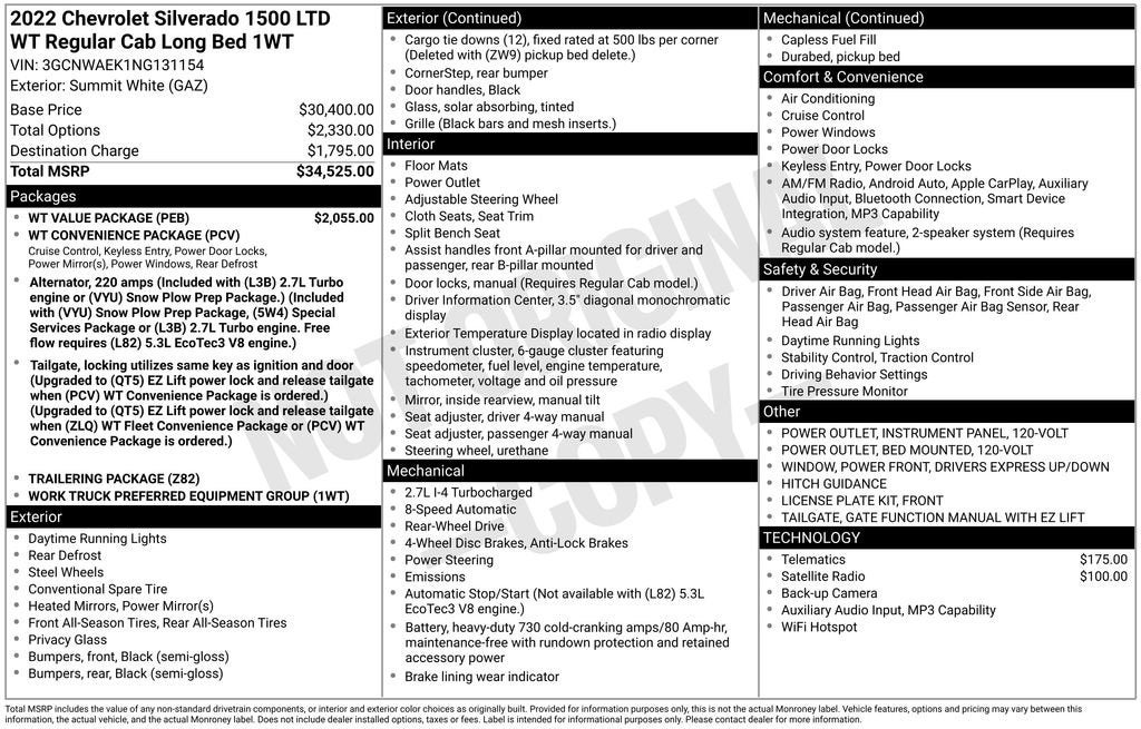 2022 Chevrolet Silverado 1500 LTD WT