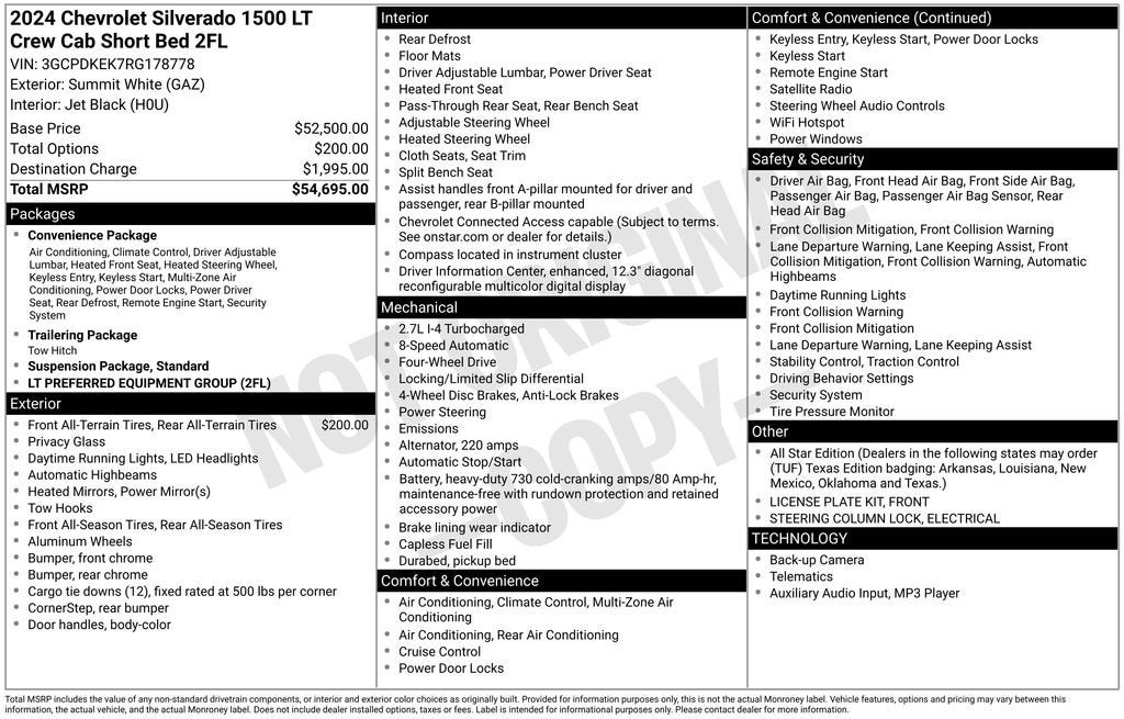2024 Chevrolet Silverado 1500 LT (2FL)