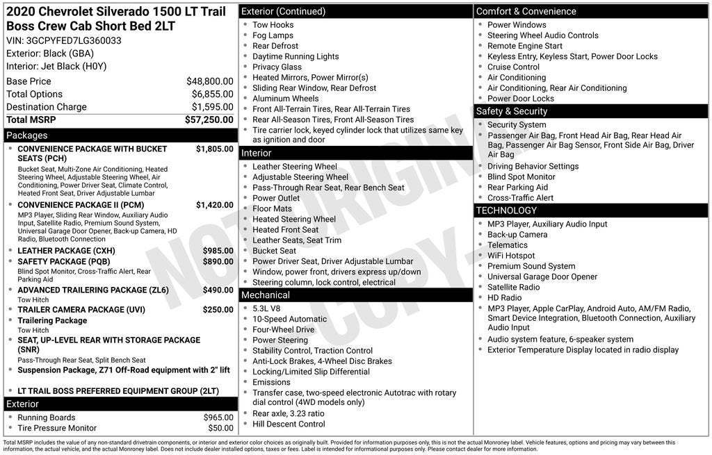 2020 Chevrolet Silverado 1500 LT Trail Boss