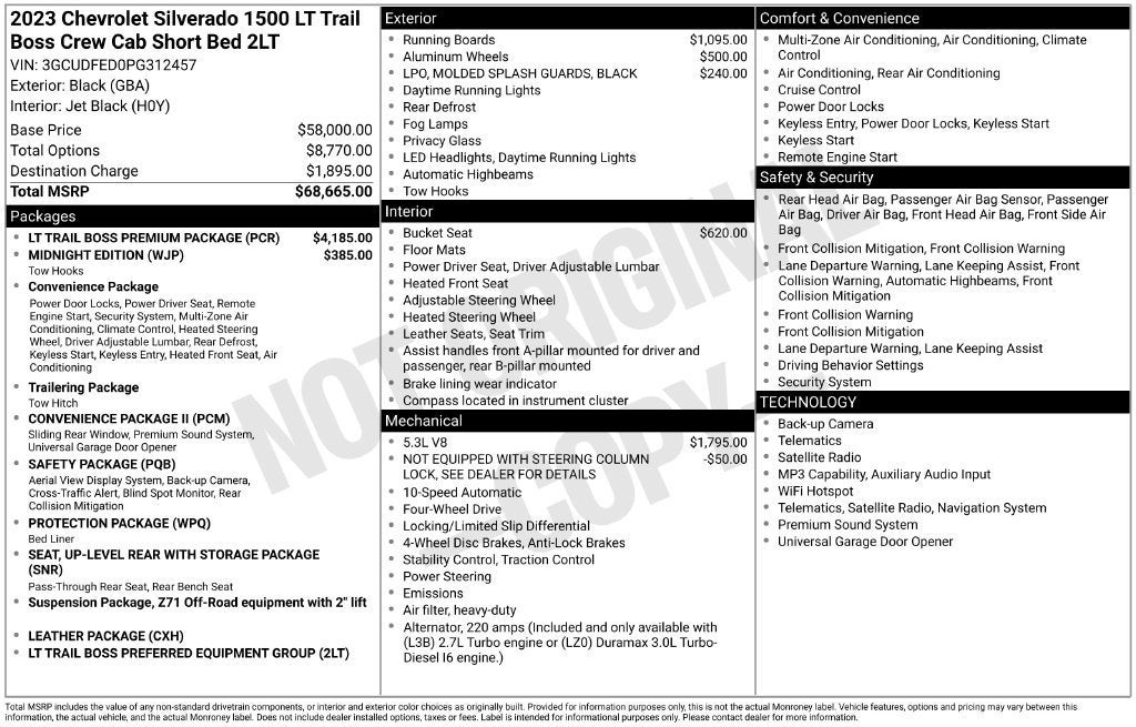 2023 Chevrolet Silverado 1500 LT Trail Boss