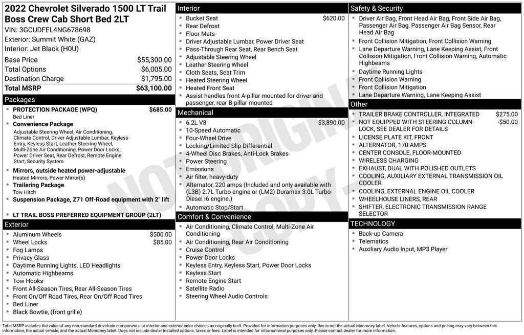 2022 Chevrolet Silverado 1500 LT Trail Boss