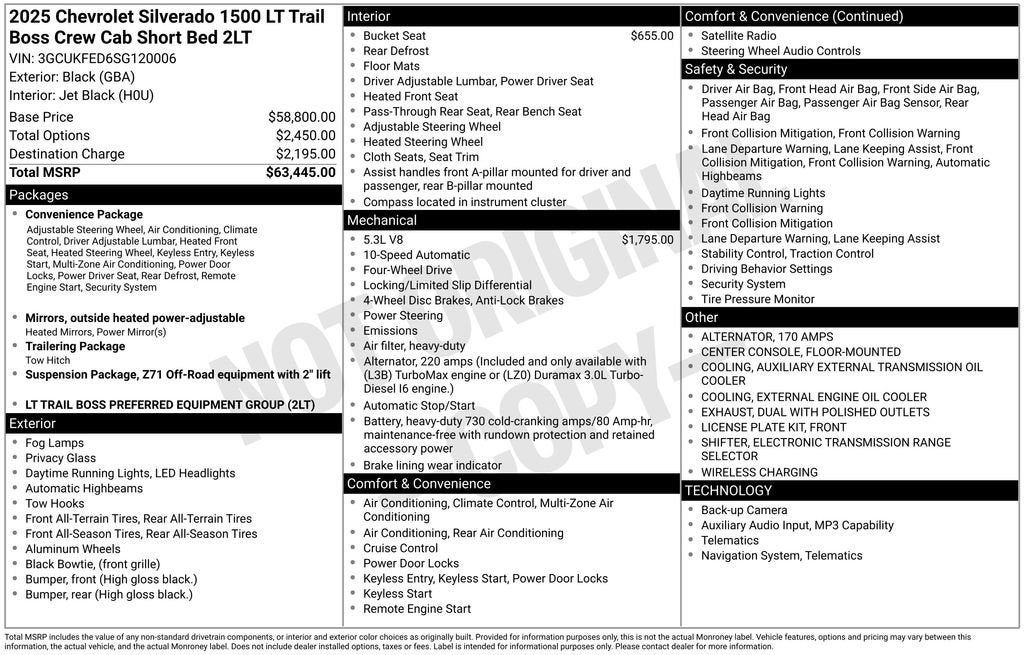 2025 Chevrolet Silverado 1500 LT Trail Boss