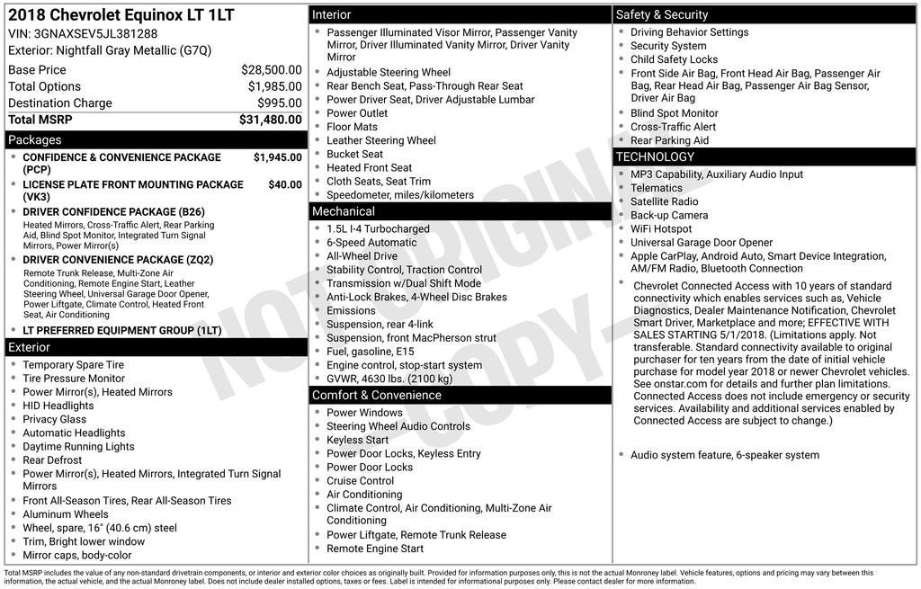 2018 Chevrolet Equinox LT