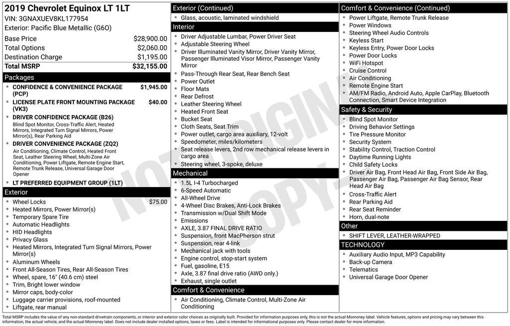 2019 Chevrolet Equinox LT