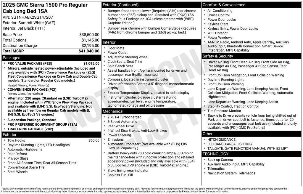 2025 GMC Sierra 1500 Pro